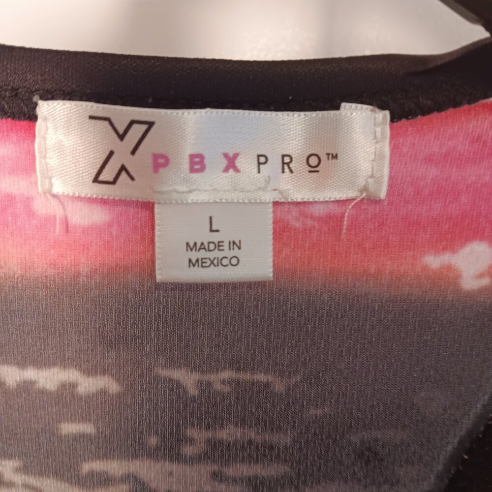 PBX Pro Racerback Athletic Tank Top, Multicolor Abstract Print, Women's Large - Picture 3 of 6